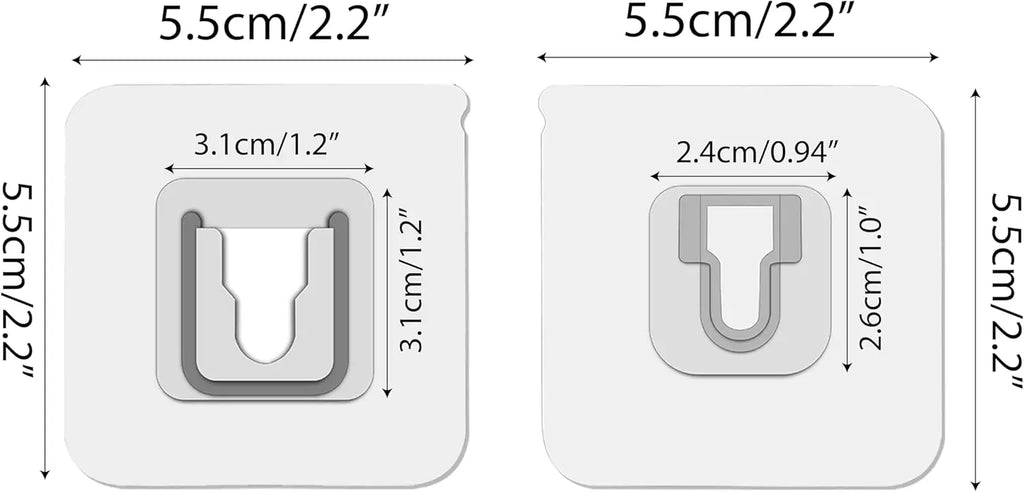 50/2pcs Double-Sided Hooks Strong Adhesive Transparent Traceless Wall Hook for Kitchen Bedroom Storage Holder Plug Socket Hanger