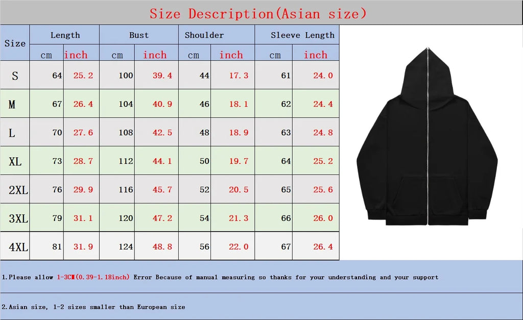 Full Zip Up Spider Hoodie Women Men Streetwear Harajuku Graphic Oversized Jacket Hood Shirt Punk Gothic Y2K Clothes Sweatshirt