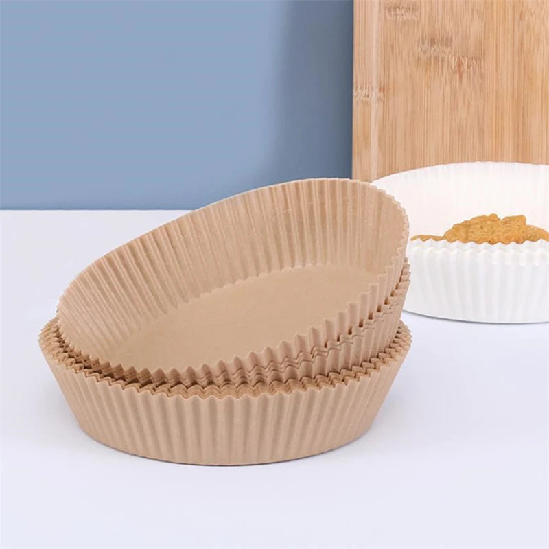 Eco-Friendly Air Fryer Liners - 50/100 Pack Disposable Non-Stick Baking Paper