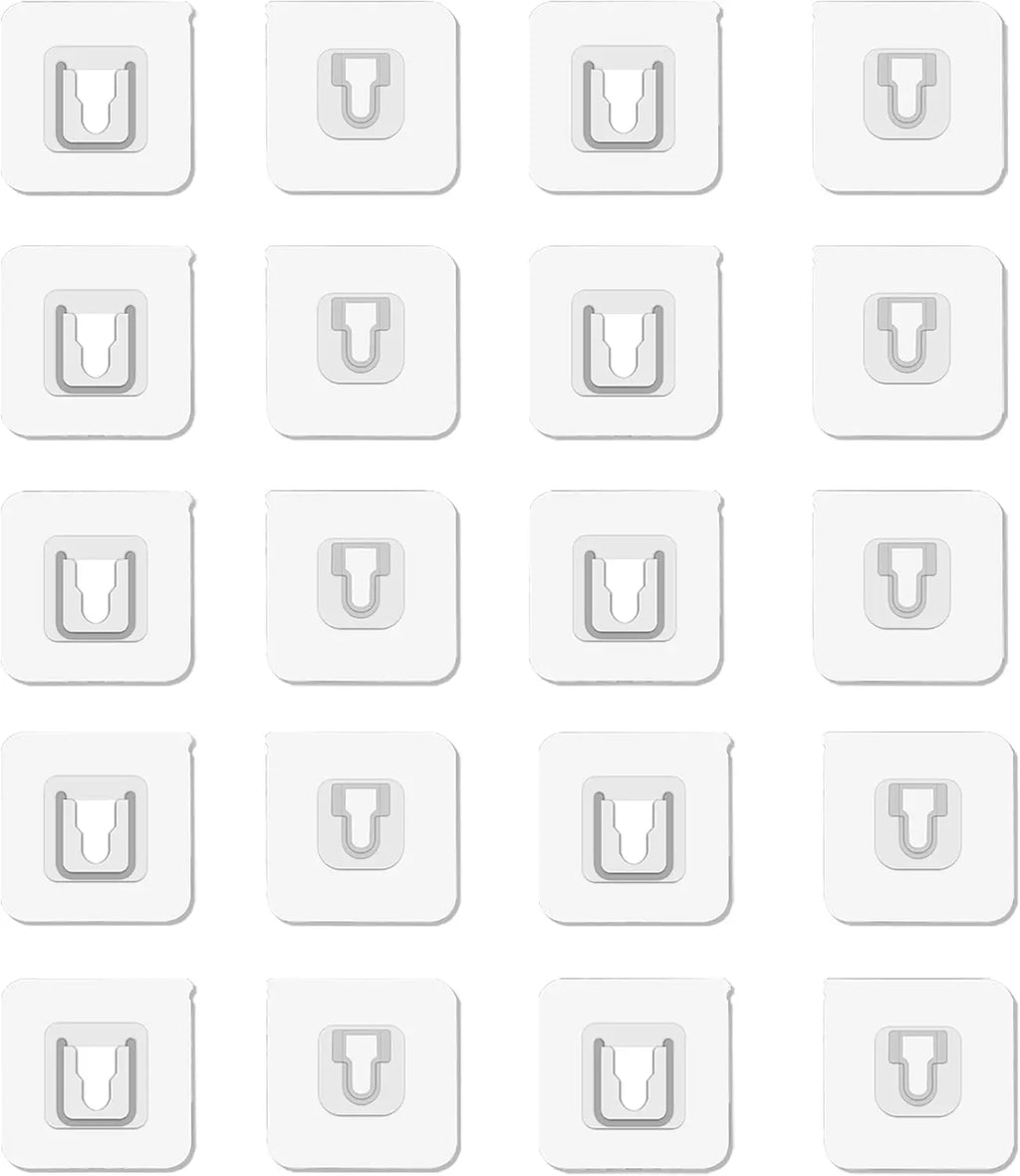 50/2pcs Double-Sided Hooks Strong Adhesive Transparent Traceless Wall Hook for Kitchen Bedroom Storage Holder Plug Socket Hanger