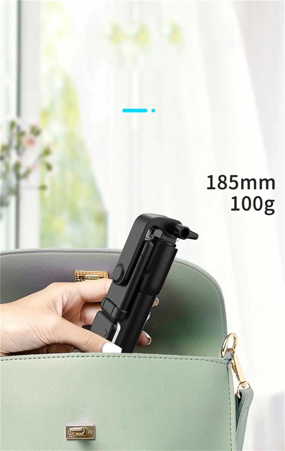 Portable Bluetooth Selfie Stick Tripod Holder with Remote Shutter Fill Light Extendable Wireless Remote Retractable Phone Stand