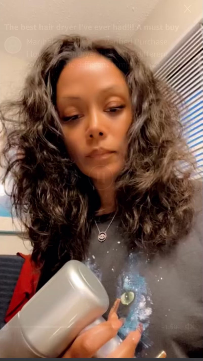 CkeyiN 1600W Hair Dryer Professional Negative Ion Blower Home Use Hot Cold Blow Drying Salon Blower Diffuser Concentrator Nozzle